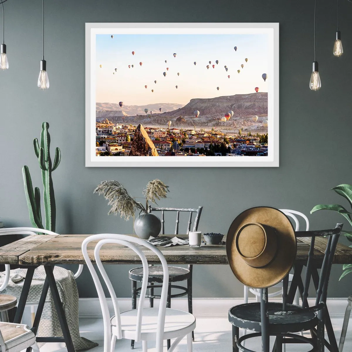 Poster in cornice bianca - Come navi nel cielo - 70x50 cm