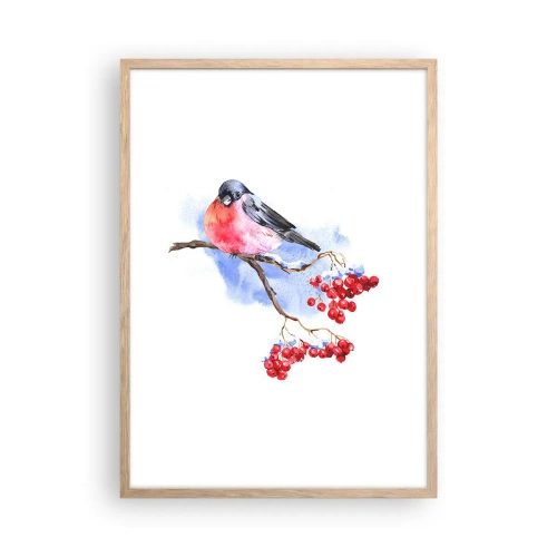 Poster in cornice rovere chiaro - L'inverno a colori - 50x70 cm