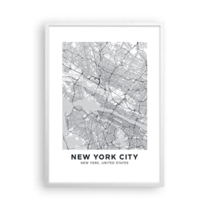 Poster in cornice bianca - Anatomia della metropoli - 50x70 cm