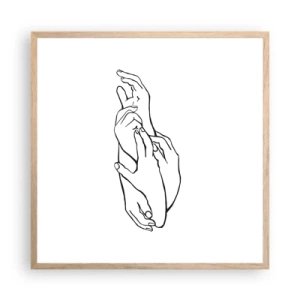 Poster in cornice rovere chiaro - Il tocco buono - 60x60 cm