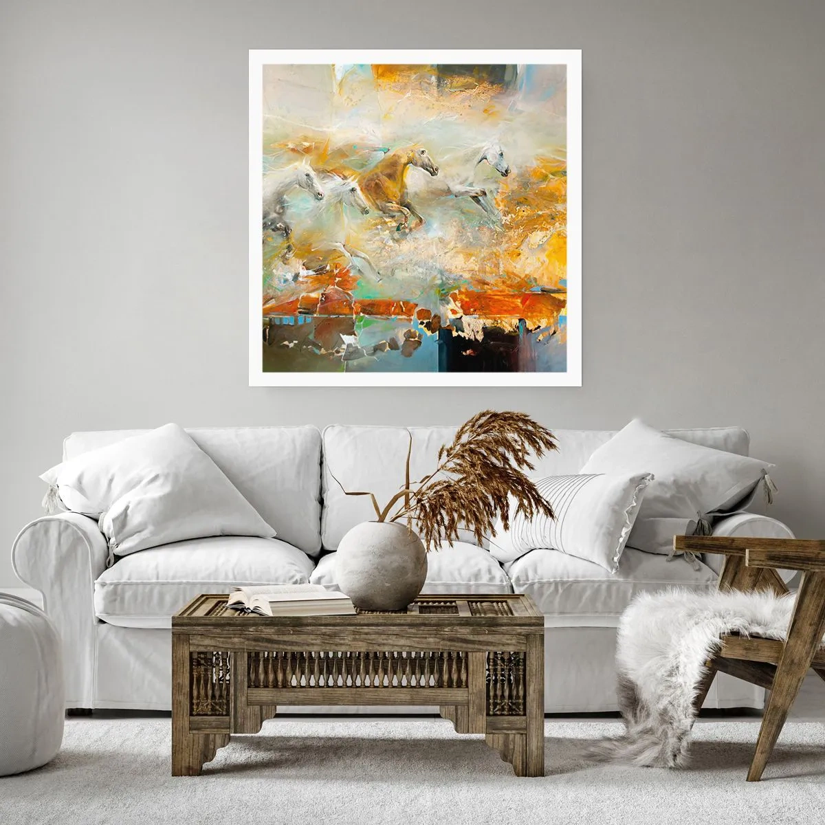Poster - Al galoppo attraverso la luce - 50x50 cm