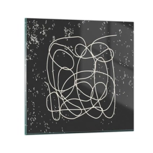 Quadro su vetro - Il caos dei pensieri - 30x30 cm