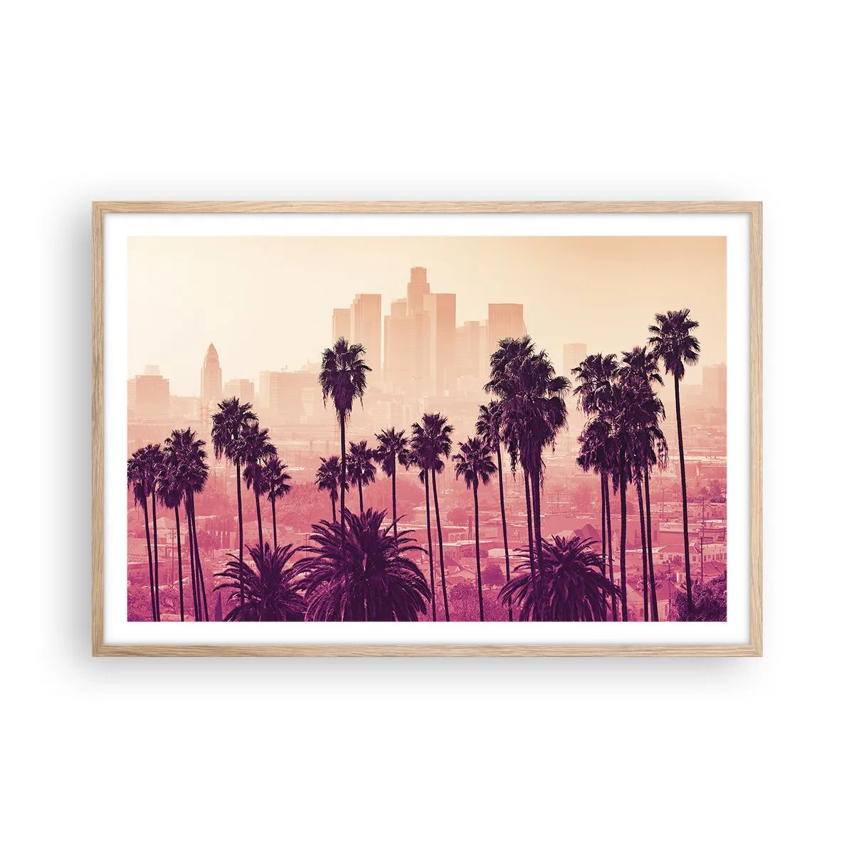 Poster in cornice rovere chiaro - Paesaggio della California - 91x61 cm