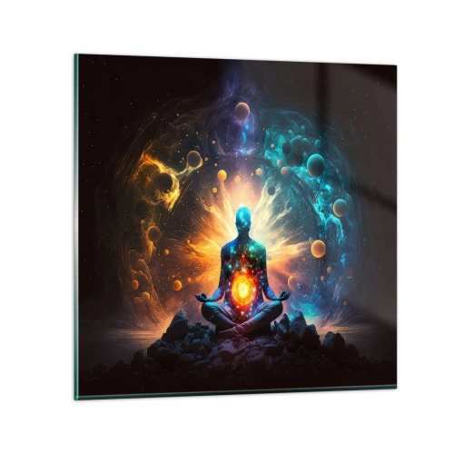 Quadro su vetro - Pace cosmica - 30x30 cm