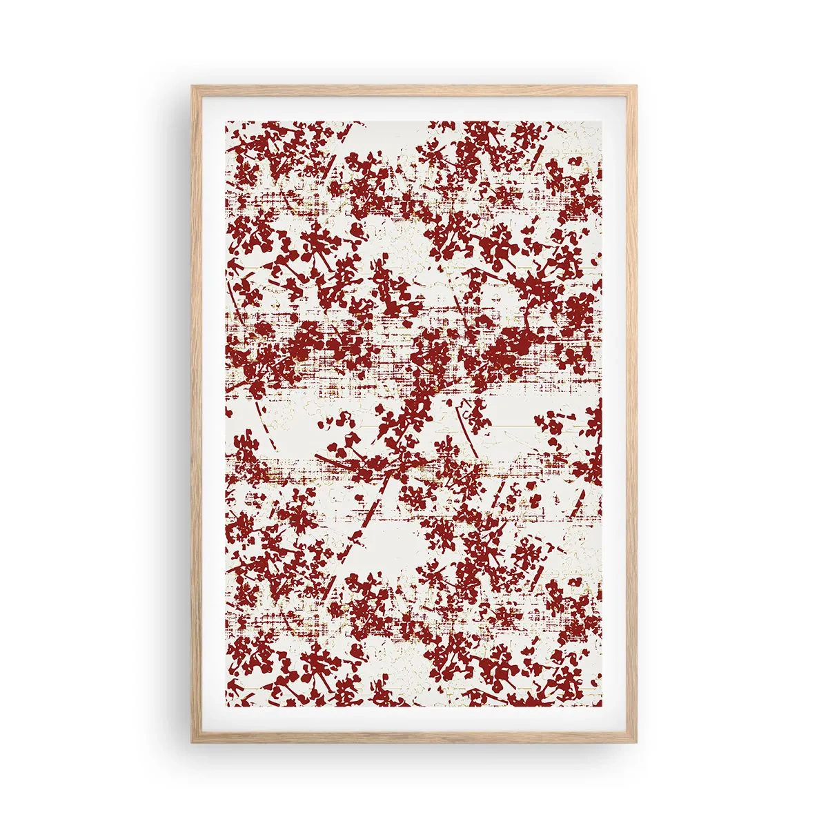 Poster in cornice rovere chiaro - Come l'antico percalle - 61x91 cm