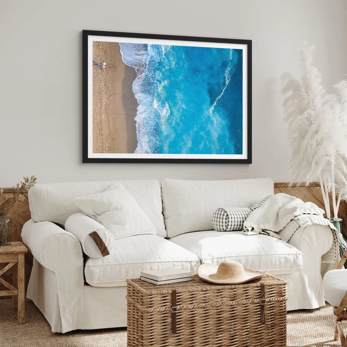 Poster in cornice nera - La forza del blu - 50x40 cm