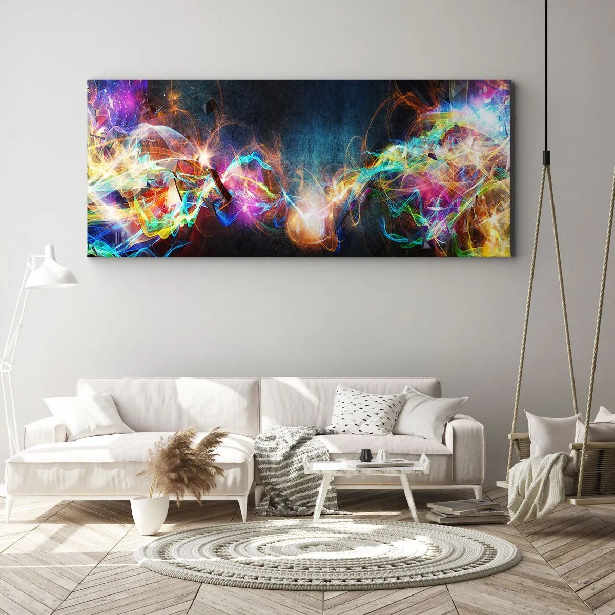 Quadro su tela - Stampe su Tela - Con gioia contro l'oscurità - 100x40 cm