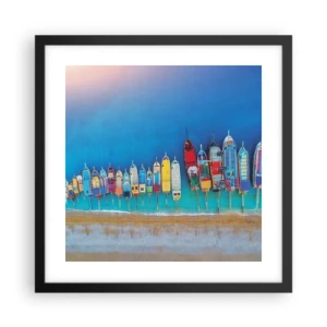 Poster in cornice nera - A volo d'uccello - 40x40 cm