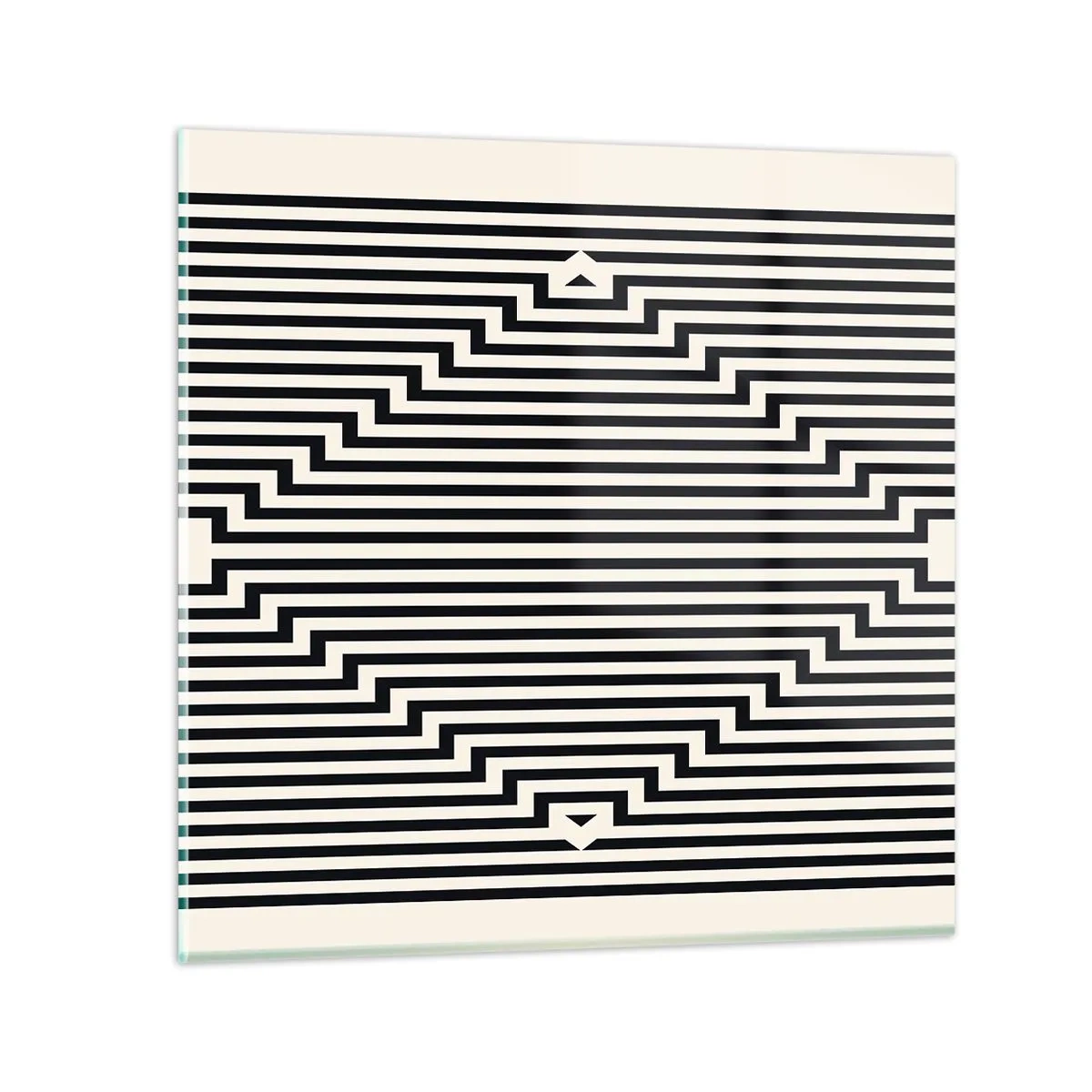 Quadro su vetro - Illusione geometrica - 60x60 cm