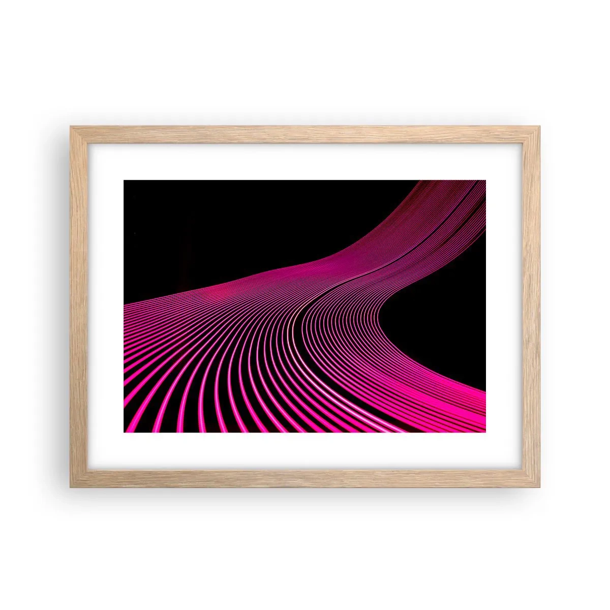 Poster in cornice rovere chiaro - Il viale della luce - 40x30 cm