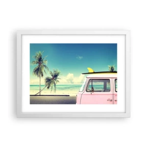 Poster in cornice bianca - Tempo di vacanze - 40x30 cm