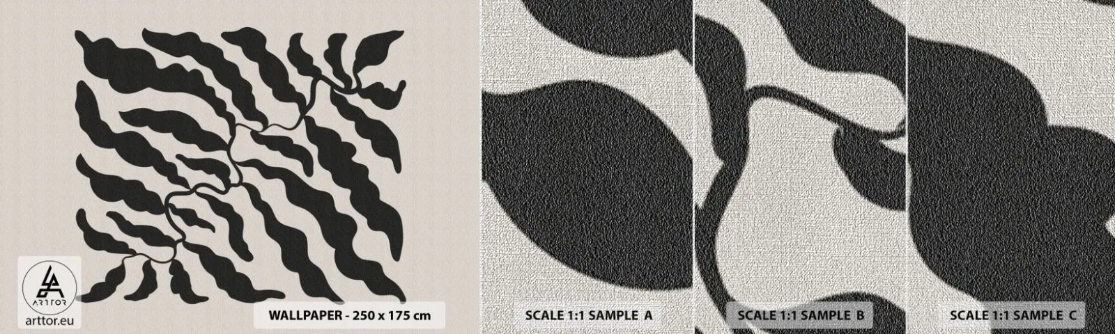 Campione di Fotomurale Premium Canvas - La natura del quadrato - Boho, Impianti, Pezzo - 100x30 cm