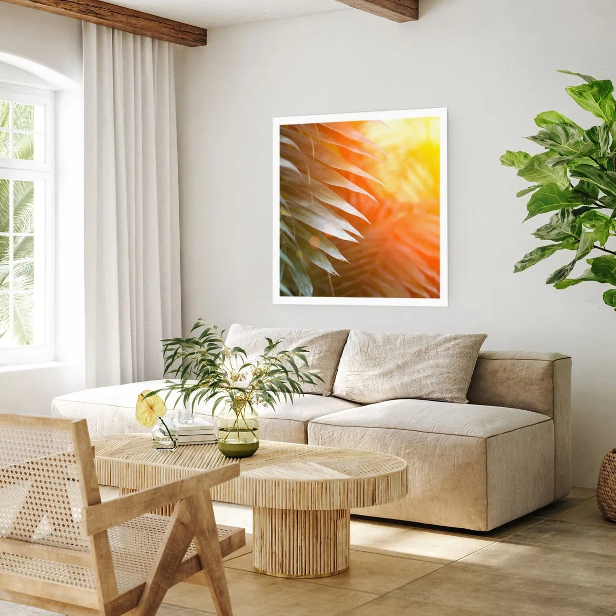Poster - L'alba nella giungla - 50x50 cm