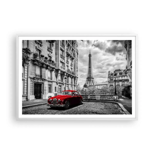 Poster in cornice bianca - Predatore in città - 100x70 cm