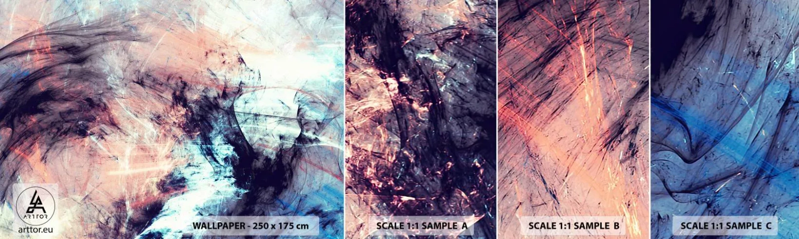 Campione Di Fotomurale Standard Eco - Senti il vento - Astrazione, Pezzo, Modello moderno - 100x30 cm