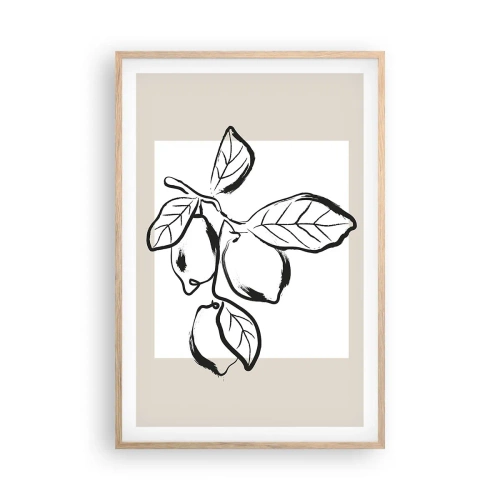 Poster in cornice rovere chiaro - Dove i limoni maturano... - 61x91 cm