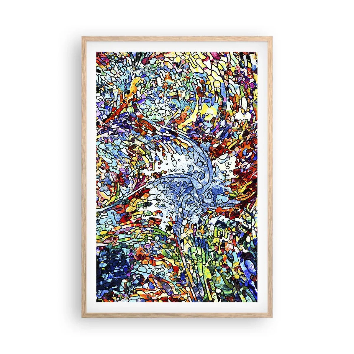 Poster in cornice rovere chiaro - Vetrate a gocce - 61x91 cm