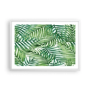 Poster in cornice bianca - Sotto un baldacchino verde - 70x50 cm