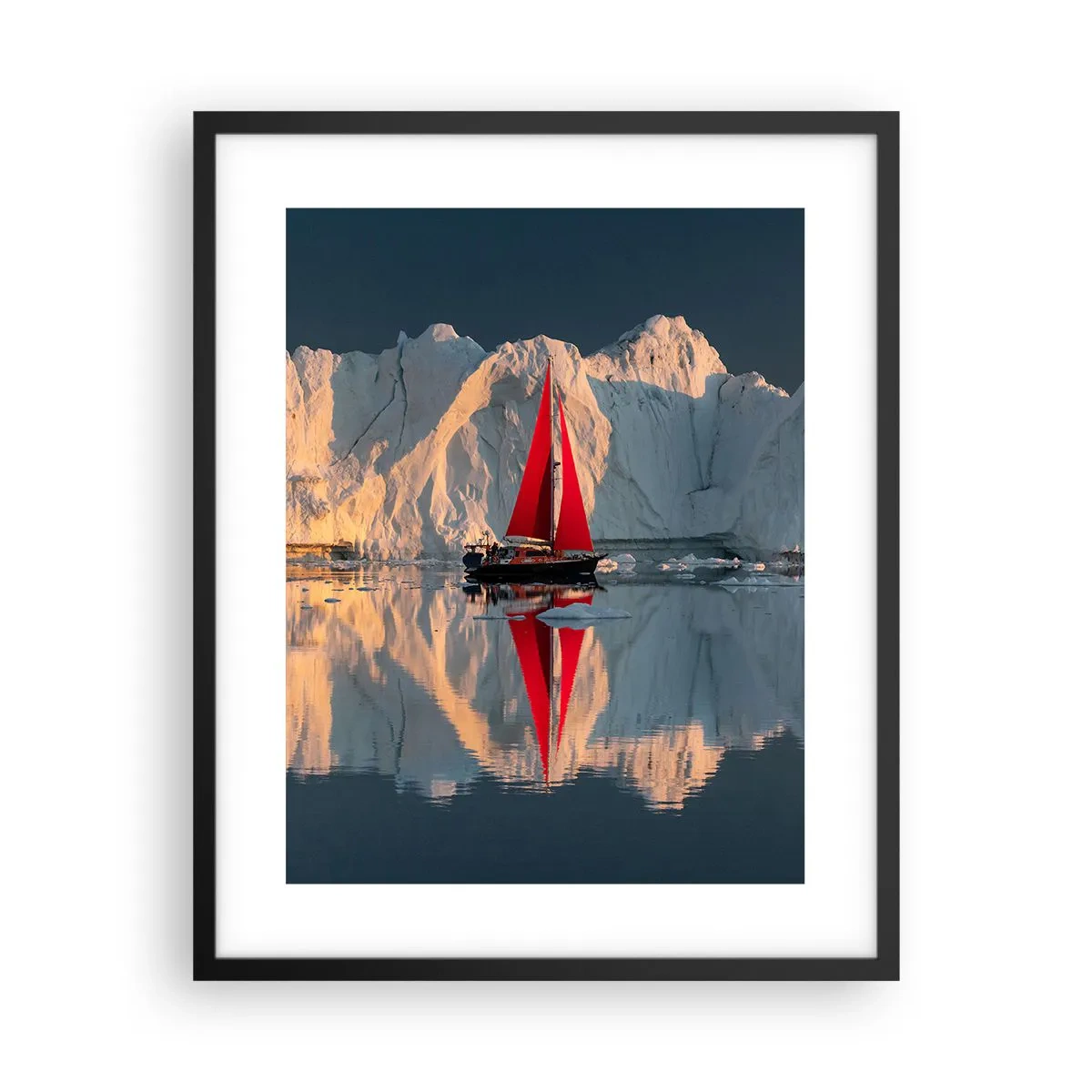 Poster in cornice nera - Ai confini del mondo - 40x50 cm