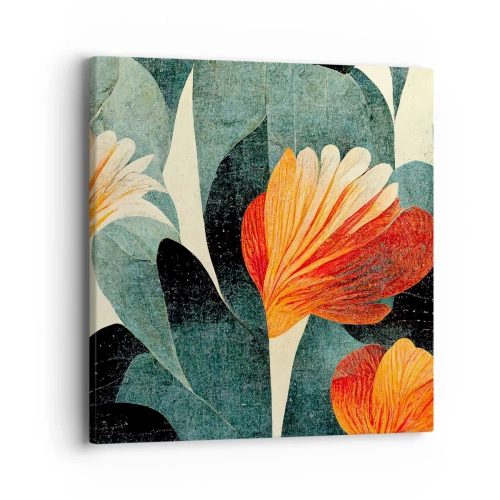 Quadro su tela - Stampe su Tela - Caldo dei tropici e fresco del verde - 40x40 cm