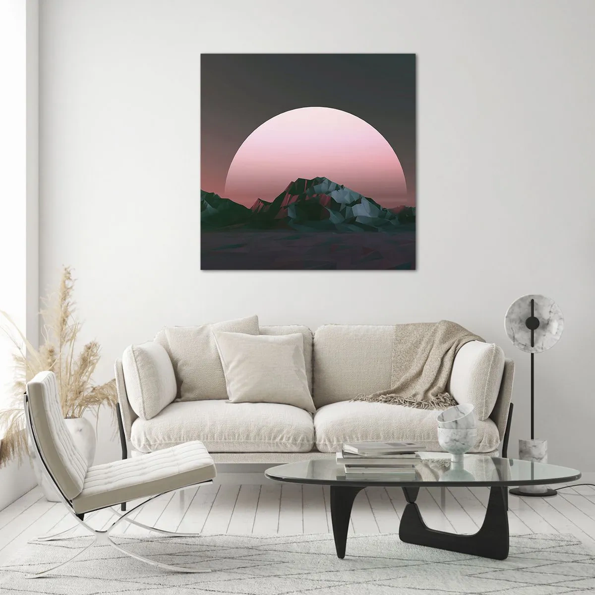 Quadro su vetro - Nella galassia accanto - 70x70 cm