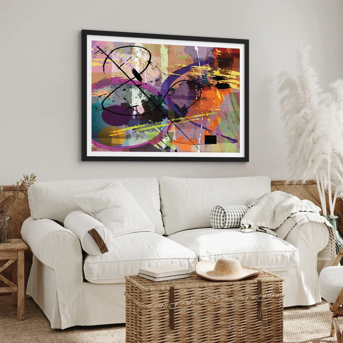 Poster in cornice nera - Per la via diritta o tortuosa - 91x61 cm