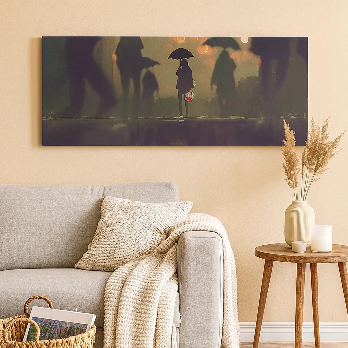 Quadro su tela - Stampe su Tela - Dalla prospettiva di una goccia di pioggia - 30x30 cm