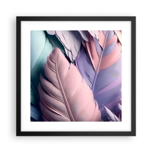 Poster in cornice nera - Eleganza per uccelli - 40x40 cm