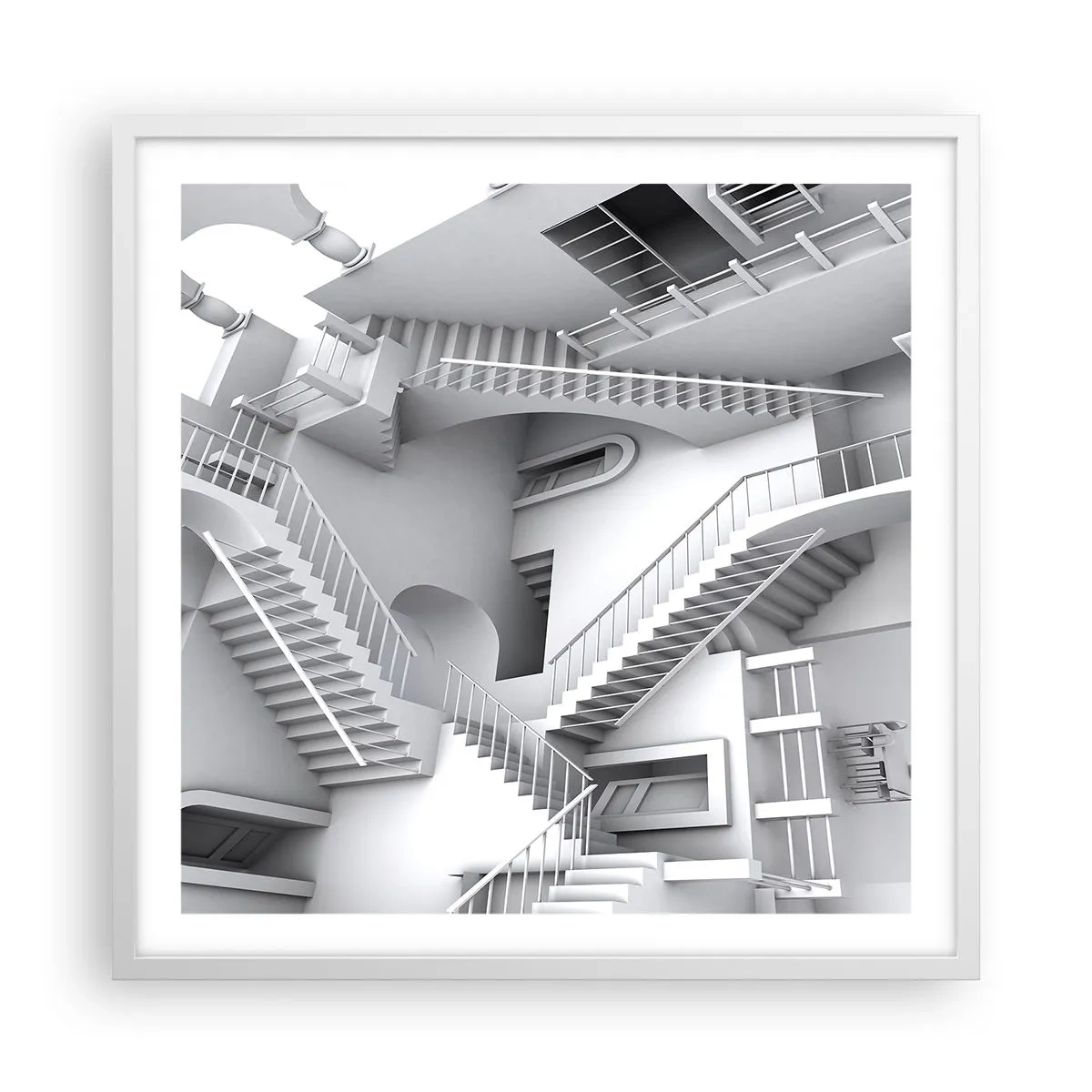 Poster in cornice bianca - Il paradosso dello spazio - 60x60 cm