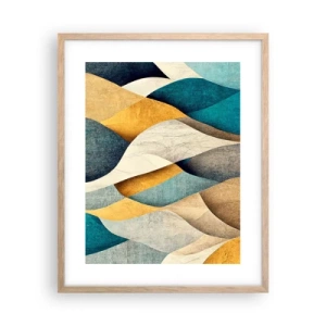 Poster in cornice rovere chiaro - Ritmo e ondulazioni - 40x50 cm