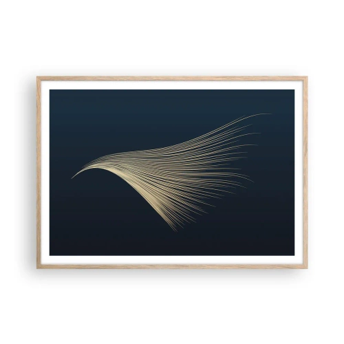 Poster in cornice rovere chiaro - Come un capello d'angelo - 100x70 cm