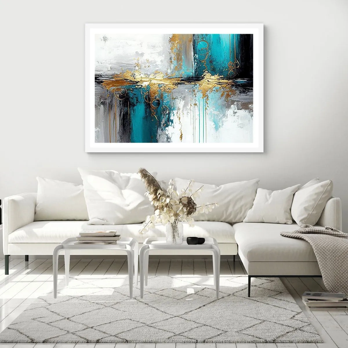 Poster in cornice bianca - Panta rei - 70x50 cm