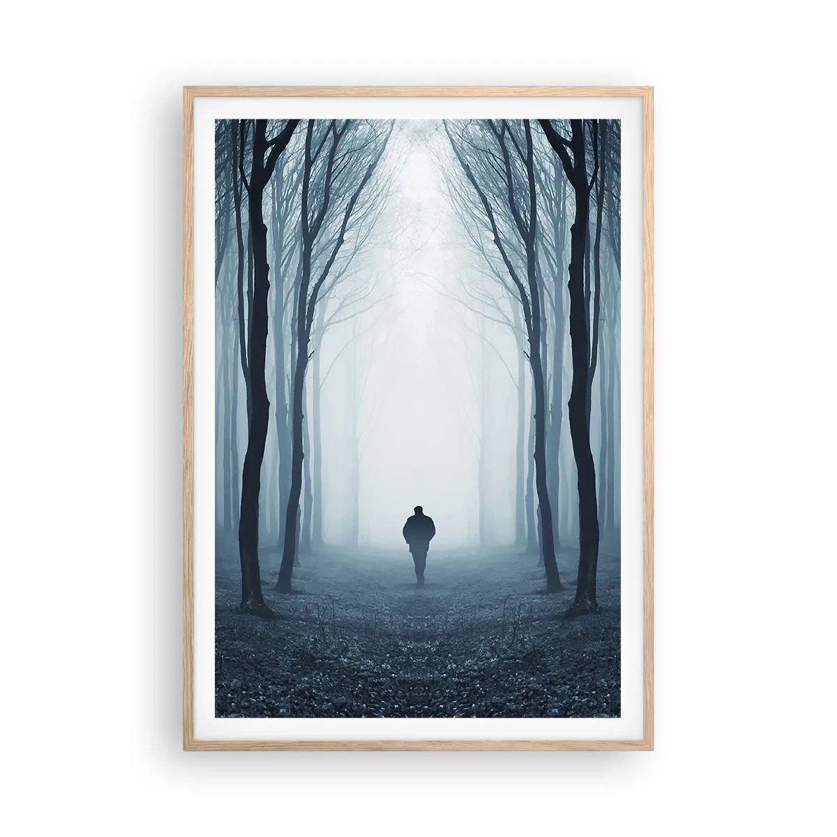 Poster in cornice rovere chiaro - E tutto è semplice e chiaro - 70x100 cm