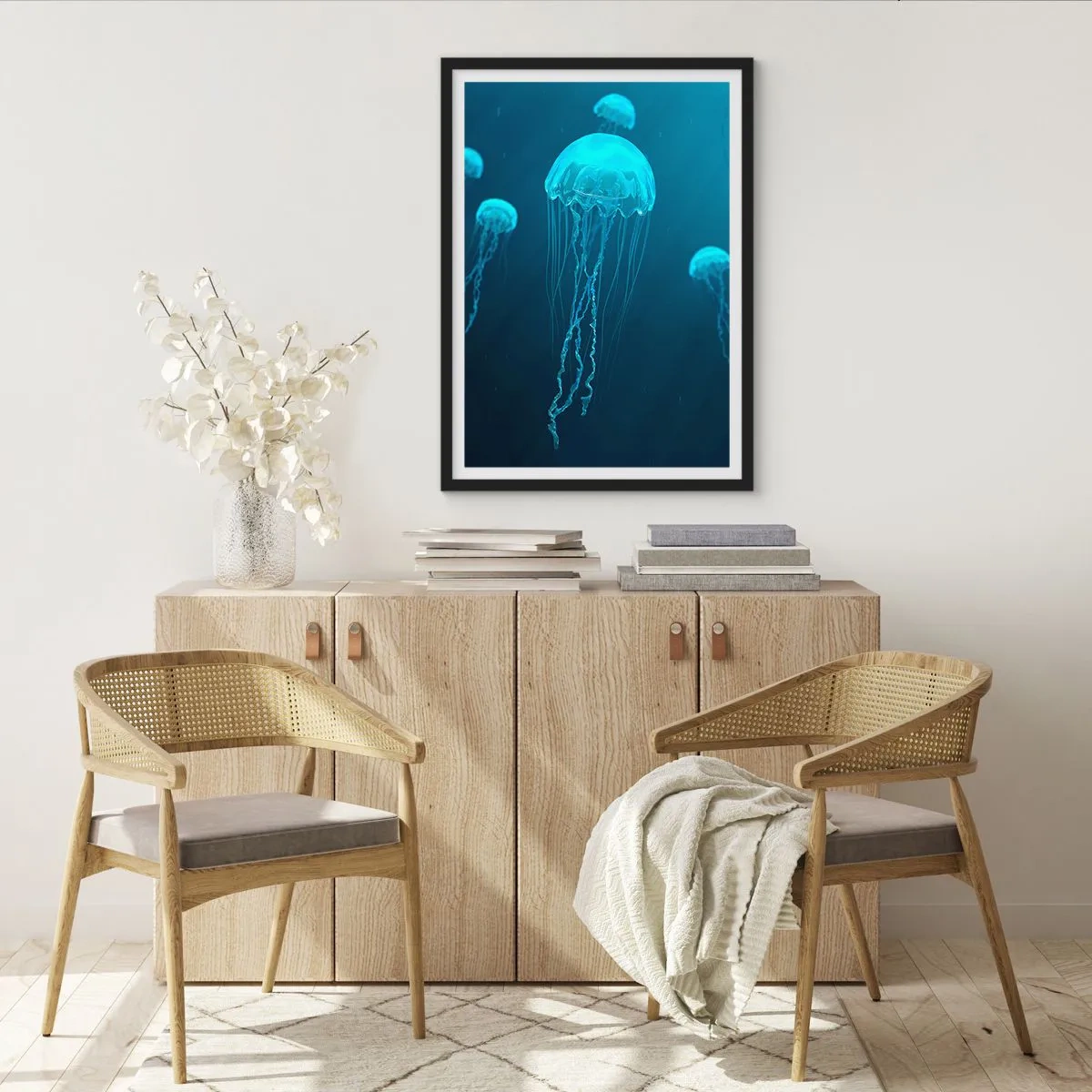 Poster in cornice nera - La danza oceanica - 40x50 cm