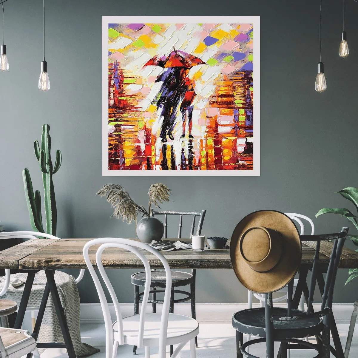 Poster - Insieme nella notte e nella pioggia - 30x30 cm