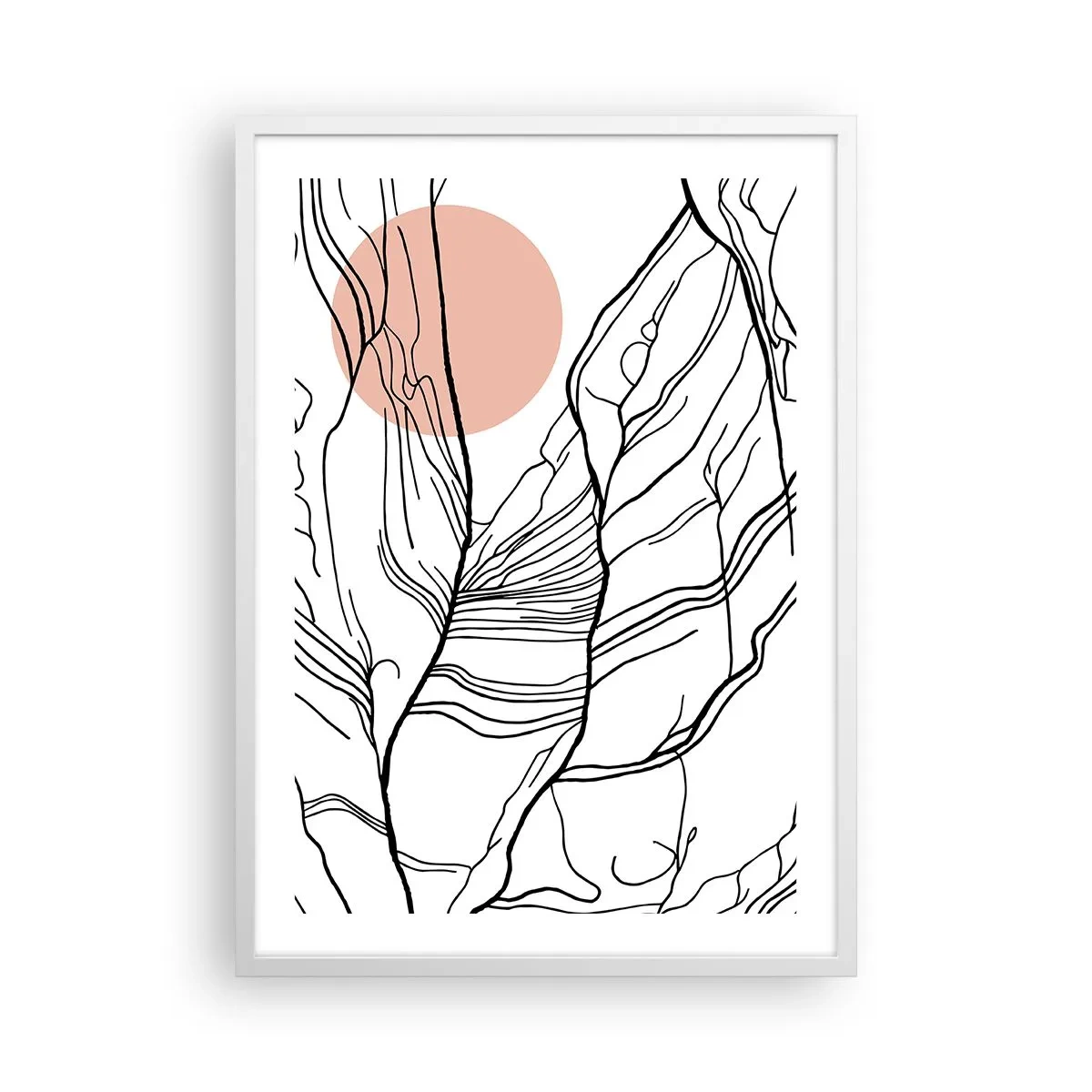 Poster in cornice bianca - Nella rete dei rami - 50x70 cm