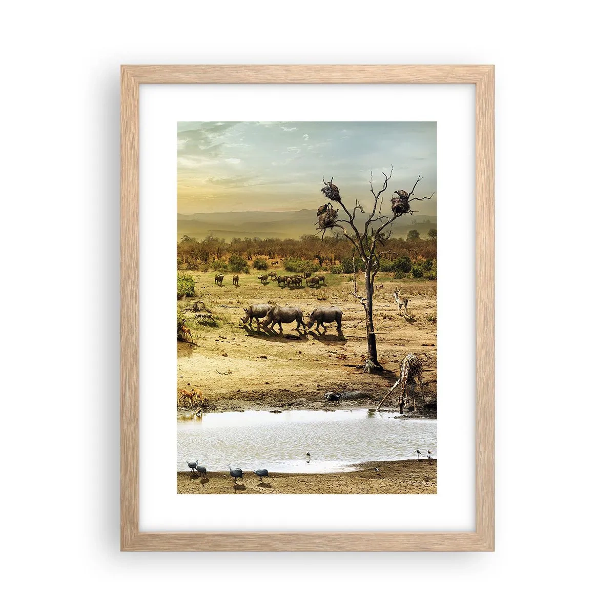 Poster in cornice rovere chiaro - "Un fiume usciva da Eden…" - 30x40 cm