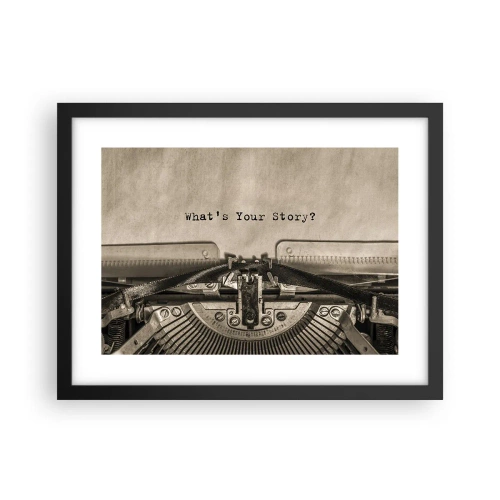 Poster in cornice nera - Rispondimi - 40x30 cm