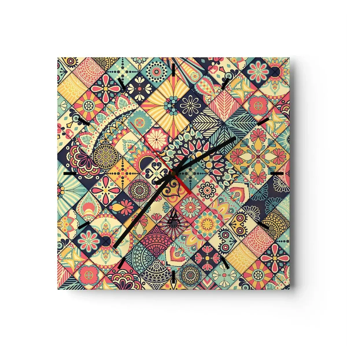 Orologio da parete - Orologio in Vetro - L'atmosfera del Marocco - 40x40 cm