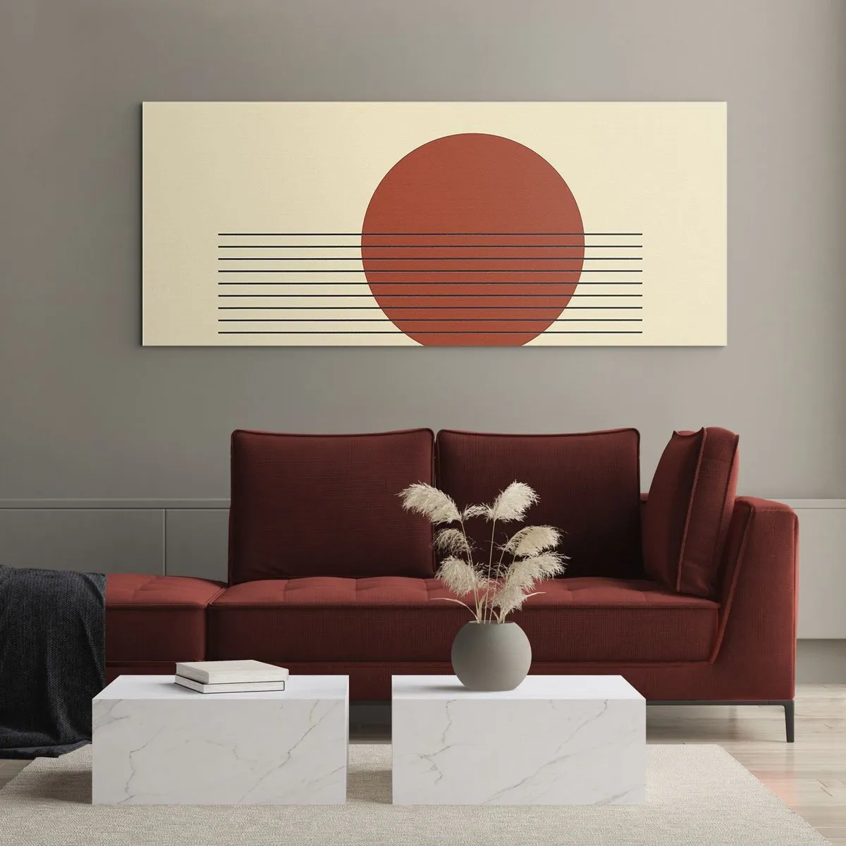 Quadro su vetro - Nel cerchio e oltre - 100x40 cm
