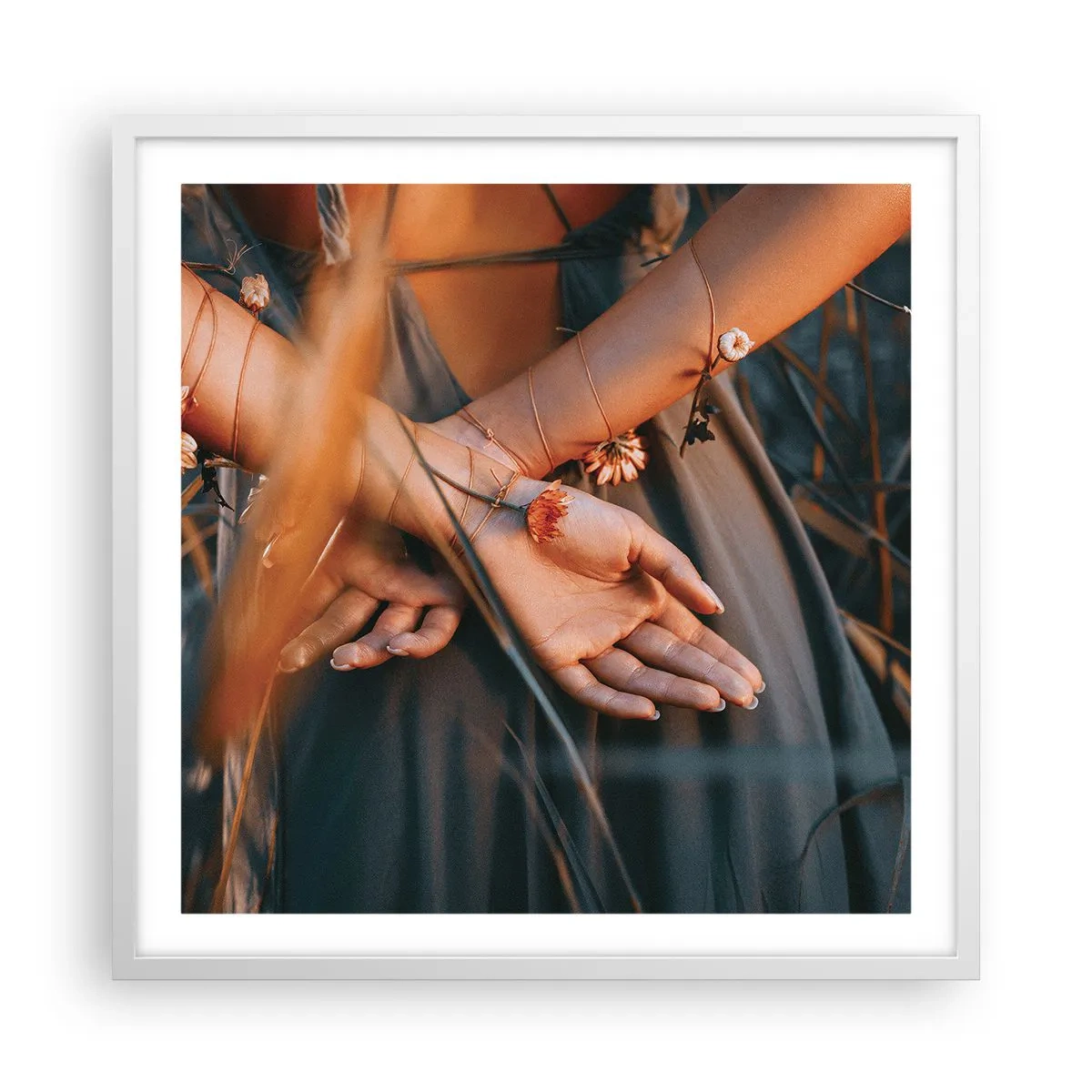 Poster in cornice bianca - Legata alla natura - 60x60 cm