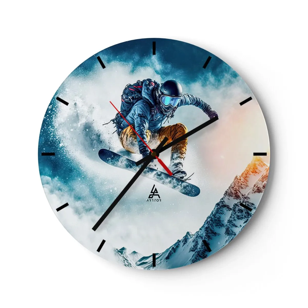Orologio da parete - Orologio in Vetro - Emozioni estreme - 40x40 cm