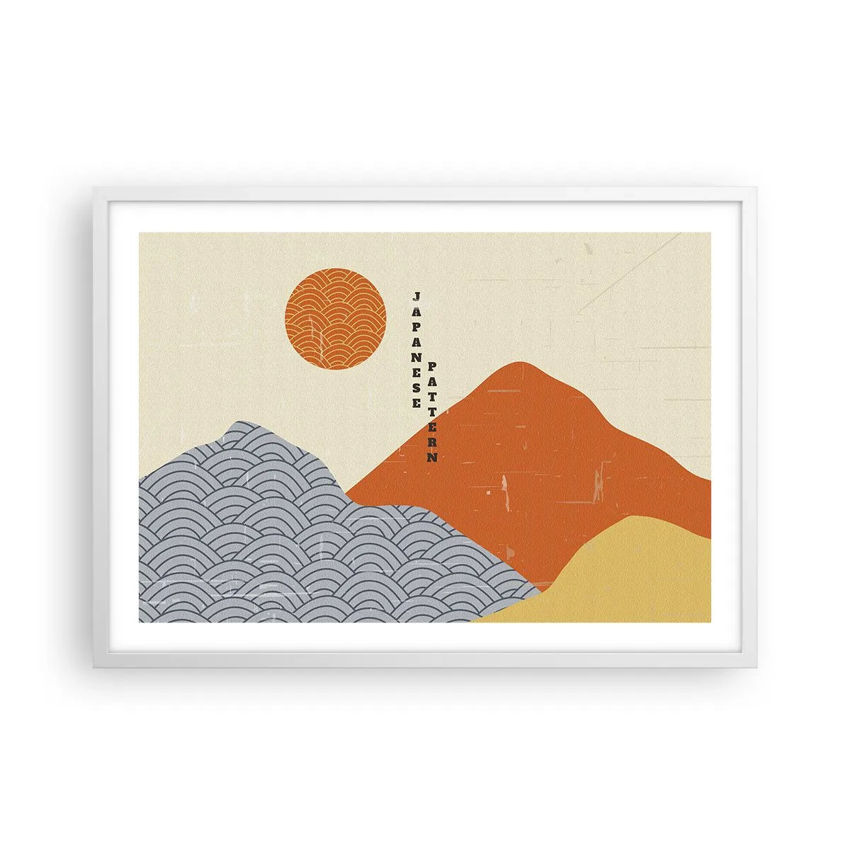 Poster in cornice bianca - Spirito giapponese - 70x50 cm