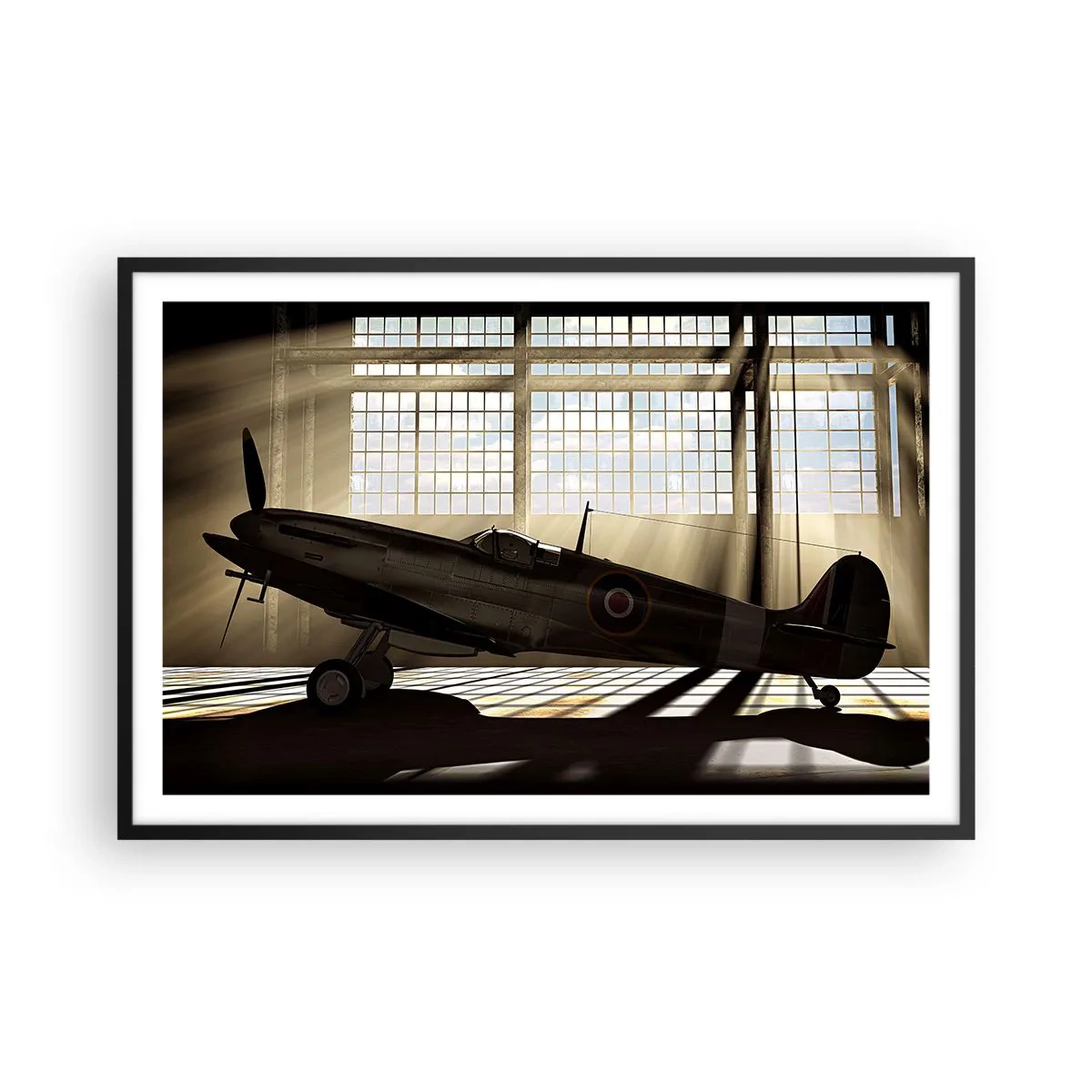 Poster in cornice nera - Il riposo del guerriero - 91x61 cm