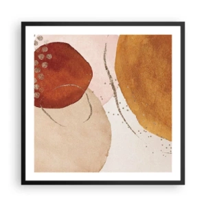 Poster in cornice nera - Rotondità e movimento - 60x60 cm