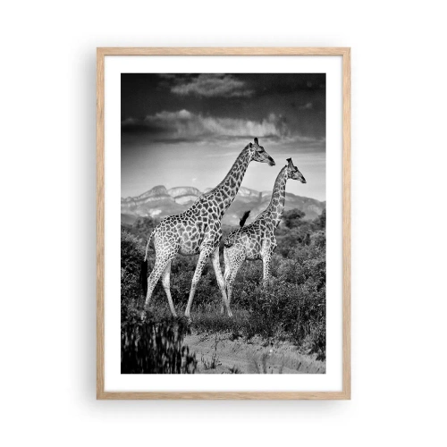 Poster in cornice rovere chiaro - Alta classe in Africa - 50x70 cm