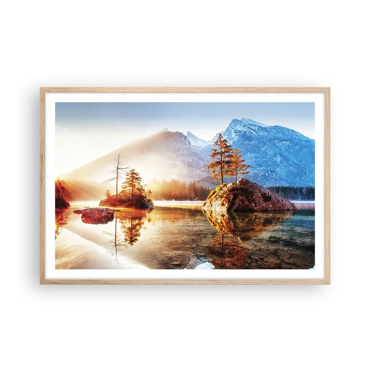 Poster in cornice rovere chiaro - La natura in una nuova luce - 91x61 cm