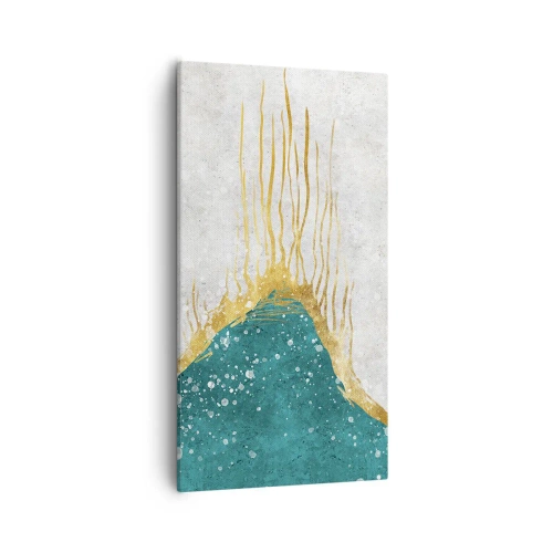 Quadro su tela - Stampe su Tela - Flusso dorato - 55x100 cm