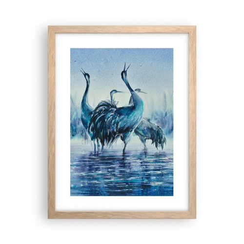 Poster in cornice rovere chiaro - Incontro mattutino - 30x40 cm