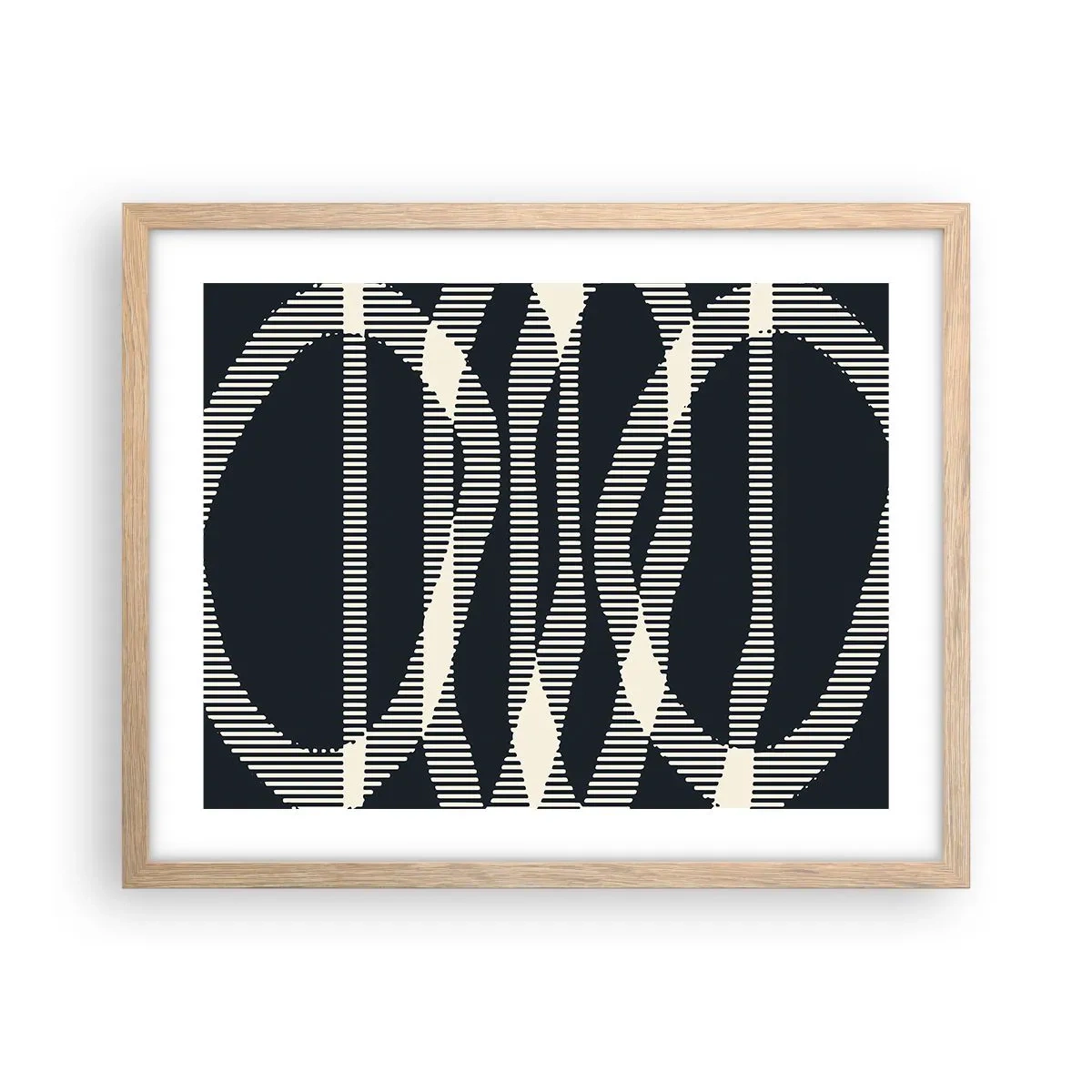 Poster in cornice rovere chiaro - Tentativo di rompere l'oscurità - 50x40 cm